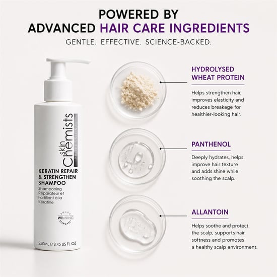 skinChemists Keratin Reparatur & Stärkung Shampoo 250 ml - Image 2