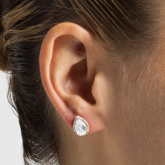 Luxenter Ohrringe, Theli aus 925er Sterlingsilber und glänzender Zirkonia mit 18K Roségold plattiert - Image 3