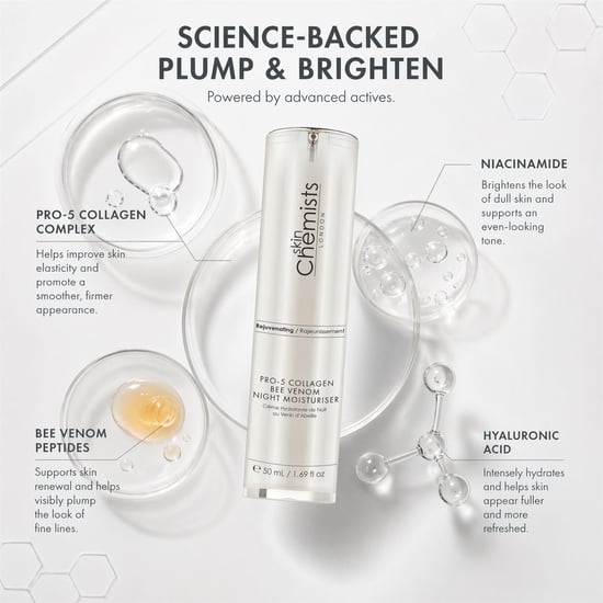 skinChemists Anti-Aging Pro-5 Collagen Bienengift Nachtcreme 50ml - Image 3
