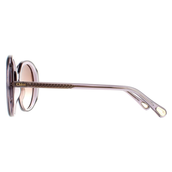 Chloe Oval Womens Transparent Grau Braun Gradient CH0007S - Image 3