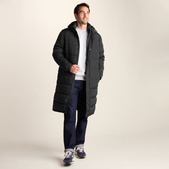 Langrick Mens Long Padded Jacket Black - Image 1