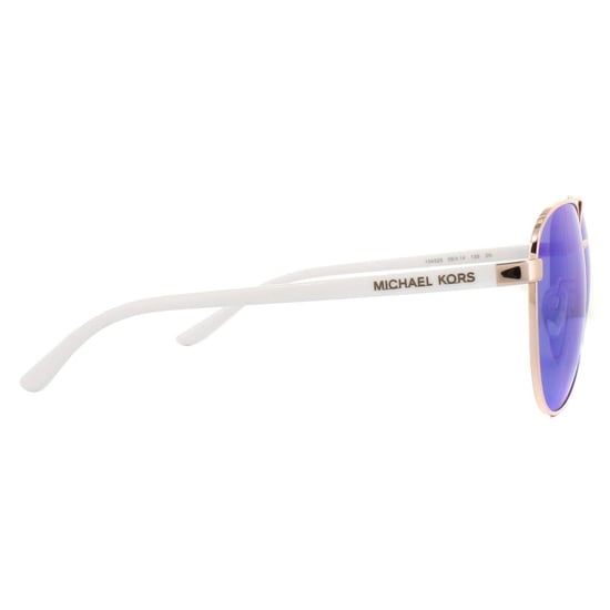 Michael Kors Aviator Womens Rose Gol White Blue Mirror Lunettes de soleil - Image 4