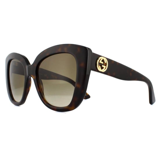 Gucci Cat Eye Sonnenbrille für Damen in Havanna Braun mit Farbverlauf - Image 2