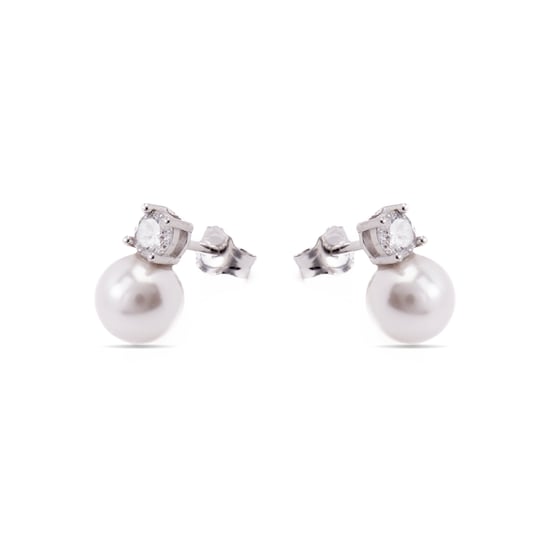 Luxenter 925 Sterling Silber Ohrringe mit rhodinierter weißer Perle - Sikon - Image 3