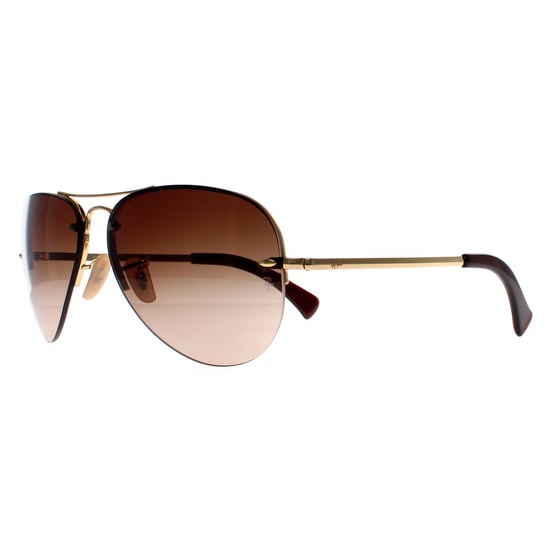 Lunettes De Soleil Rayban 3449 Dégradé Brun Or 001/13 59mm - Image 2