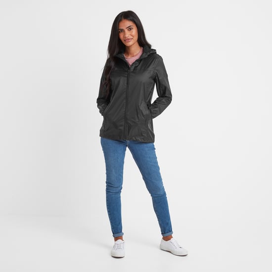 Craven Women's Waterproof Packaway Jacket Black - Image 3