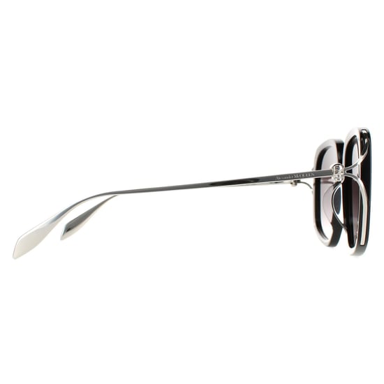 Alexander McQueen Square Womens Schwarz Silber Grau Gradient AM0374S - Image 4