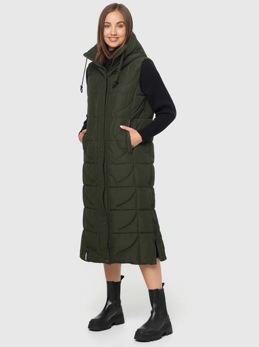 Navahoo Damen Steppweste Brezelchen – Lang & Stylisch Warm - Image 6