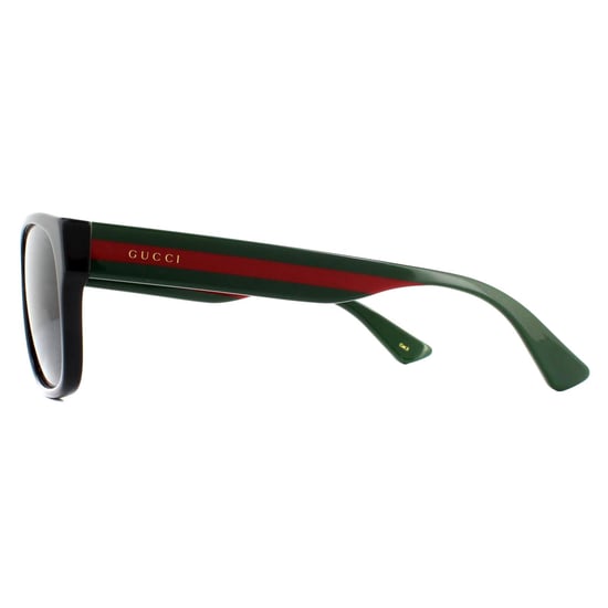 Gucci Rectangle Mens Schwarz Grün Rot Grau Sonnenbrillen - Image 3