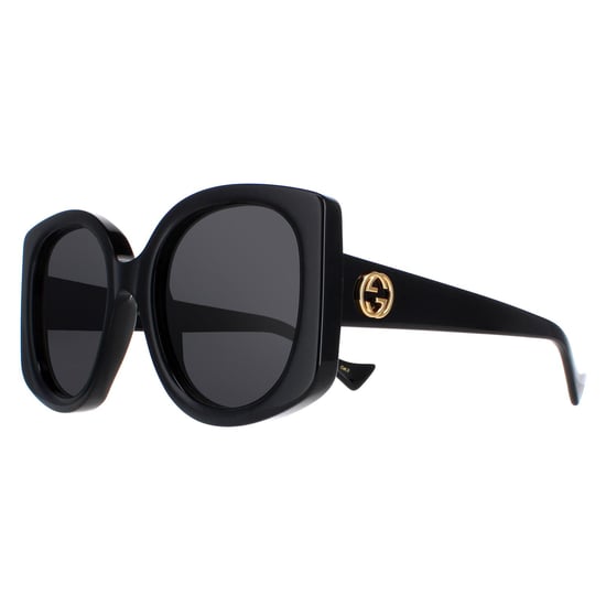 Gucci Rund Damen Schwarz Grau GG1257S - Image 2