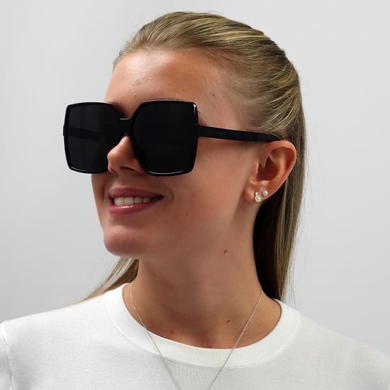 Saint Laurent Square Damen Schwarz Grau Sonnenbrille - Image 6