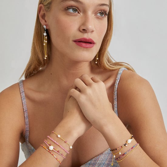 Luxenter-Armband aus Metalllegierung und rosafarbenem Turmalin, 18 Karat vergoldet - Image 2