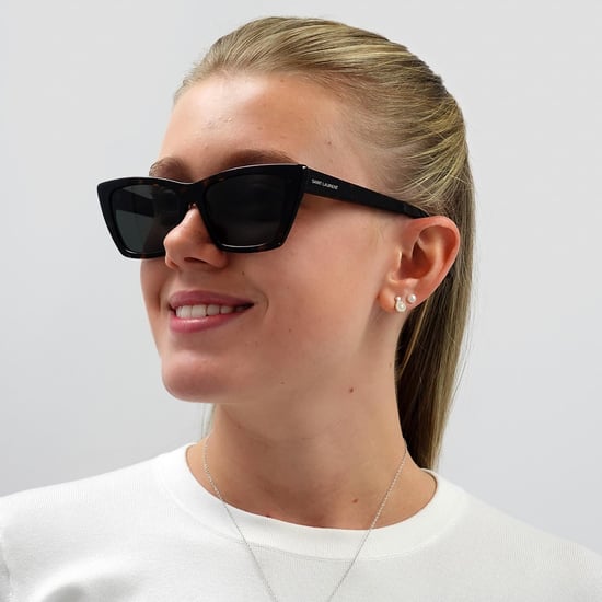 Saint Laurent Cat Eye Damen dunkle Havanna grau Sonnenbrille - Image 6