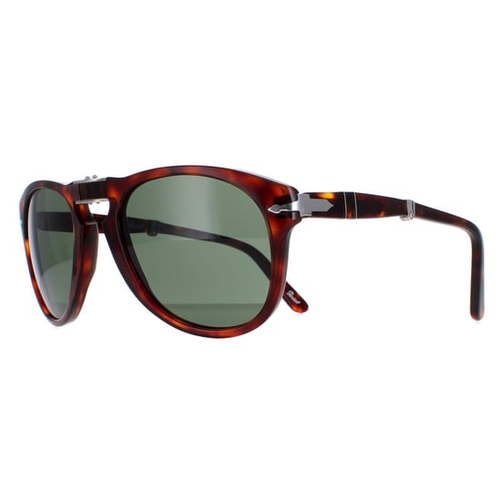 Lunettes De Soleil Persol PO0714 24/31 Havana Vert Pliing 52mm - Image 2
