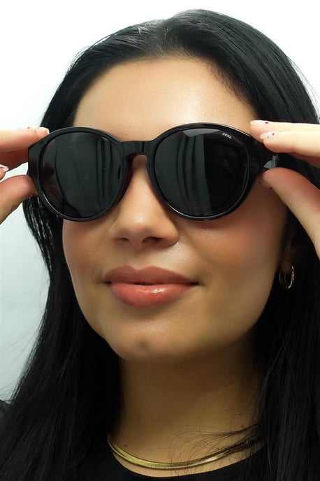 INVU Round Womens Schwarz Grau Polarized E2000 - Image 5