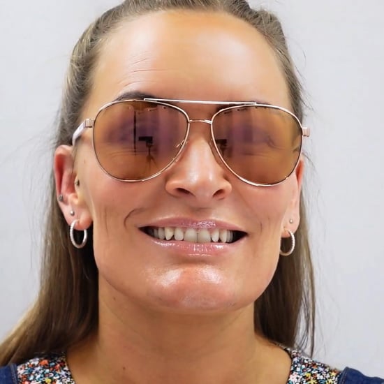 Michael Kors Aviator Womens Rose Gold Braun Gradient Sonnenbrille - Image 5