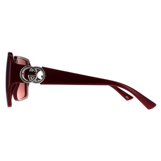 Gucci Square Womens Burgund mit Silber Rot mit Silber Spiegel GG1692S - Image 3