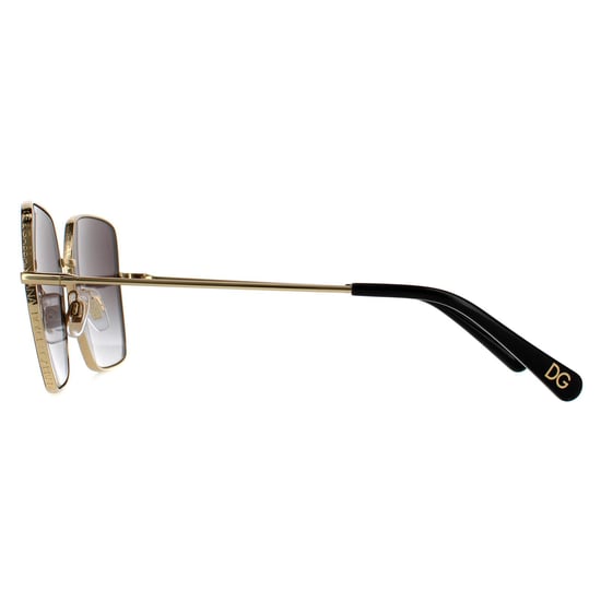 Dolce & Gabbana Square Womens Schwarz Gold Schwarz Grau Gradient Sonnenbrille - Image 3