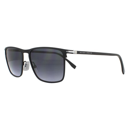 Hugo Boss Rectangle Mens Matte Schwarz Grau Gradient - Image 2