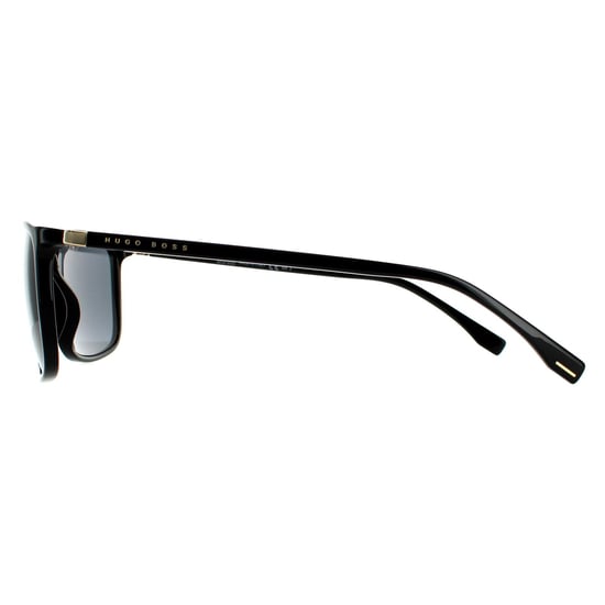 Hugo Boss Square Mens Schwarz Gold Grau Sonnenbrille - Image 3