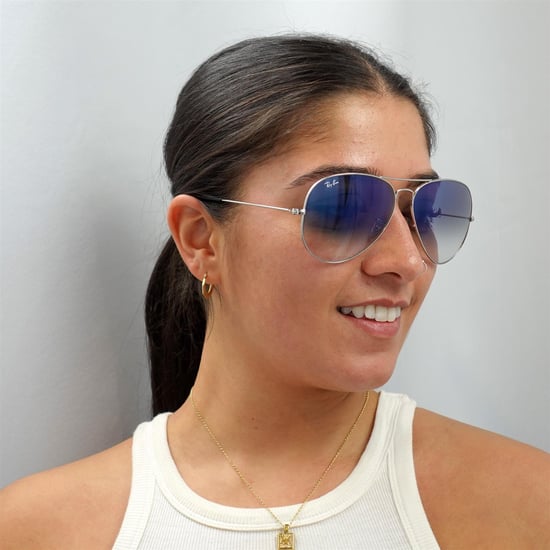 Ray-Ban Aviator Herren Silber Farbverlauf Hellblau Sonnenbrille - Image 4