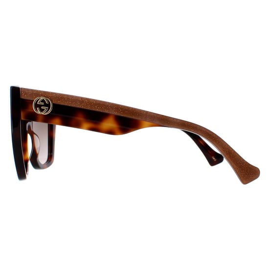 Gucci Square Damen Havanna Kristall Braun Farbverlauf GG1300S - Image 3