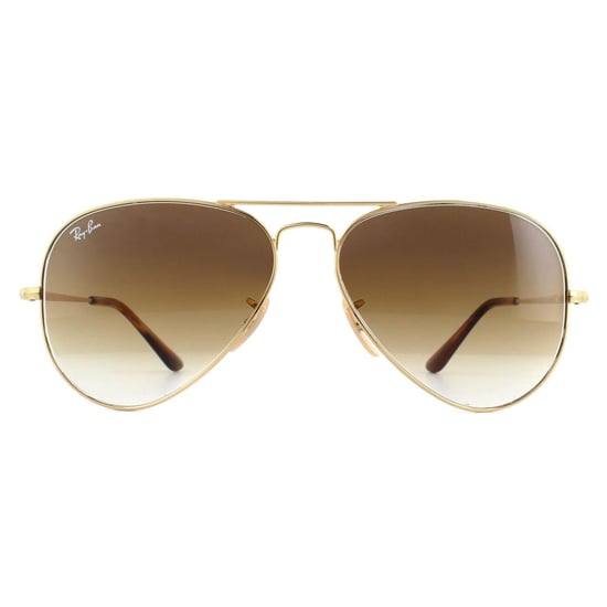 Ray-Ban Sonnenbrille Aviator Metall II RB3689 914751 Gold Braun Verlauf - Image 1