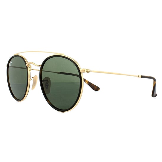Ray-Ban Sonnenbrille Runde Doppelbrücke 3647N 001 Gold Grün - Image 2