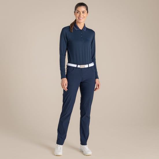 Craghoppers - "Thornbury" Poloshirt für Damen, Nosilife, Emblem, Langärmlig (Marineblau) - Image 4