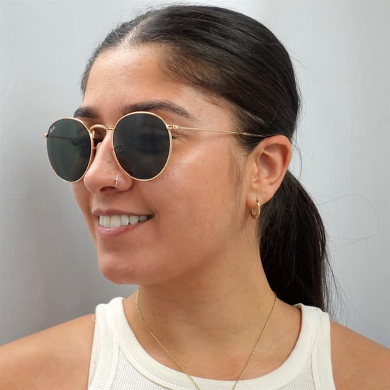 Ray-Ban Sonnenbrille rund Metall 3447 001 Gold Grün 53mm - Image 5