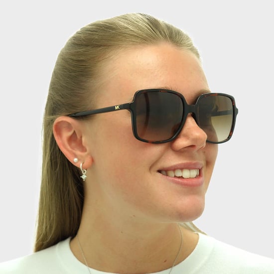 Michael Kors Square Womens Dark Tortoise Smoke Gradient de soleil Lunettes de soleil - Image 5