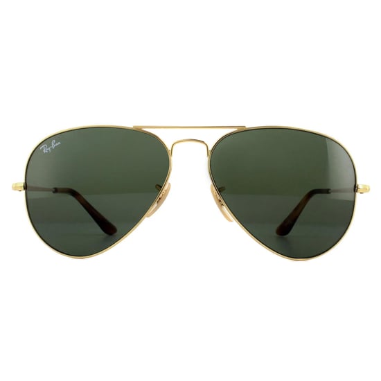 Ray-Ban Sonnenbrille Aviator Metall II RB3689 914731 Gold Grün - Image 1