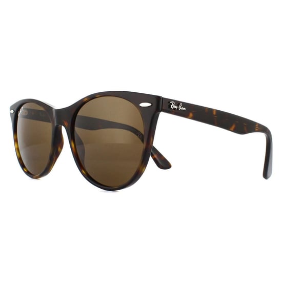 Lunettes De Soleil Ray-Ban Wayfarer II RB2185 902/57 Havana Brun Polarisé - Image 2
