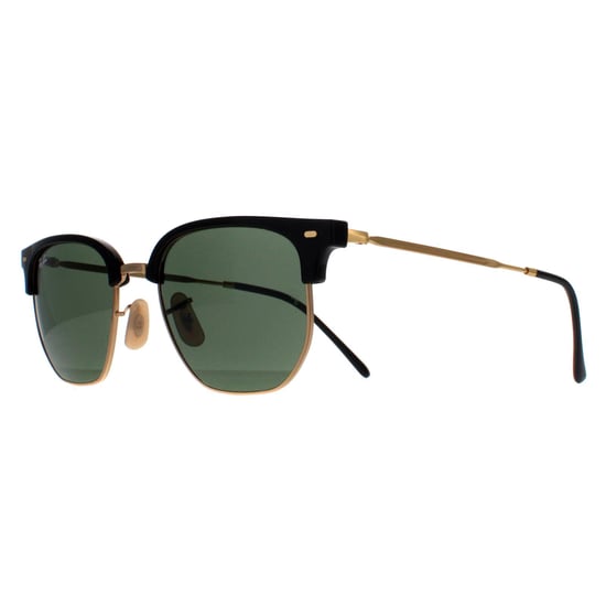 Ray-Ban Square Unisex Schwarz auf Gold Grün RB4416 Neu Clubmaster - Image 2
