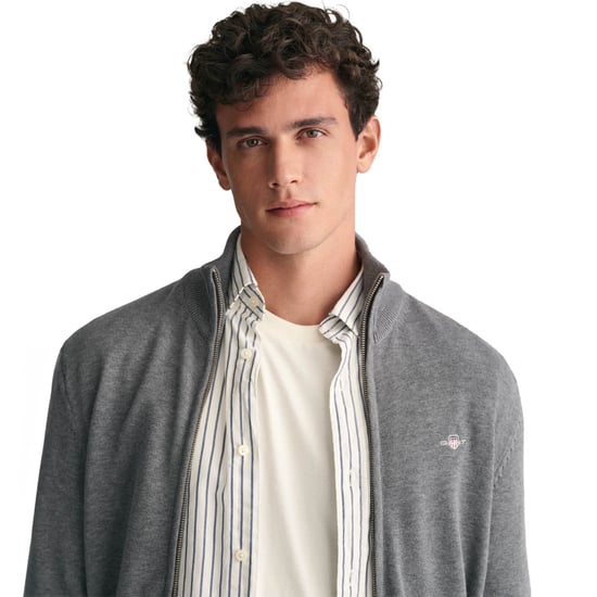 Gant Casual Cotton Zip Strickjacke - Image 4