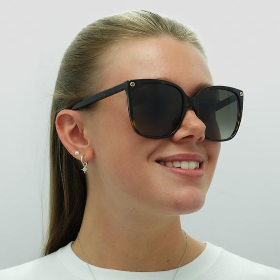 Gucci Cat Eye Sonnenbrille für Damen in Havanna Grau mit Farbverlauf - Image 5