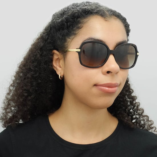 Michael Kors Square Womens Dark Tortoise Gold Braun Gradient Sonnenbrille - Image 5