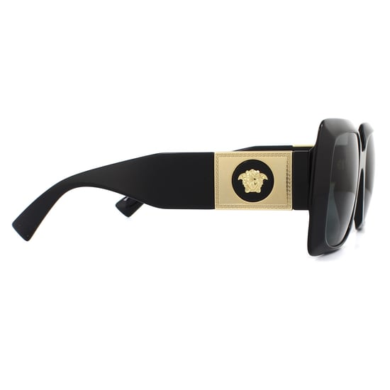 Versace Quadrat Damen Sonnenbrille Schwarz Dunkelgrau - Image 4