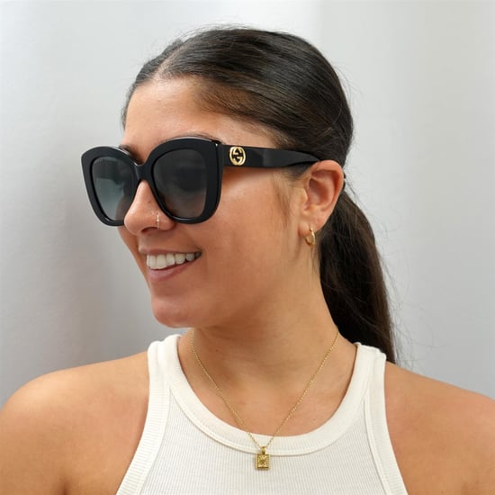 Gucci Cat Eye Frauen Schwarz Grau Gradient Sonnenbrille - Image 5