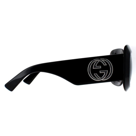 Gucci Square Womens Schwarz mit Silber Grau GG1695S - Image 4