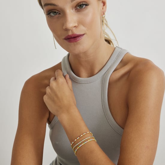 Luxenter 925 Sterling Silber Armband mit mehrfarbigen Zirkonia in 18K Gelbgold - Tahu - Image 2