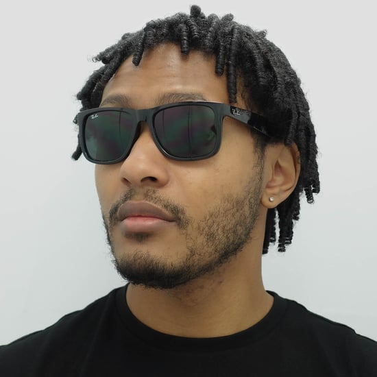 Ray-Ban Sonnenbrille Justin 4165 601/71 Glänzend Schwarz Grün - Image 4