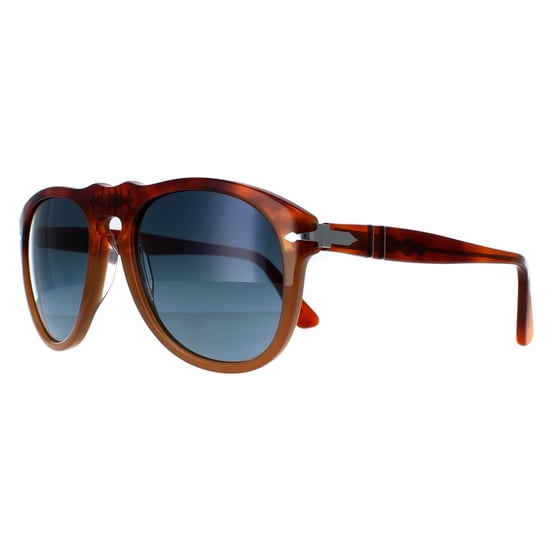Lunettes De Soleil Persol 0649 1025S3 Resina E Sale Bleu Brun Polarisé 54mm - Image 2