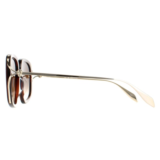Alexander McQueen Quadratisch Damen Braun Gold Braun Gradient AM0374S - Image 3