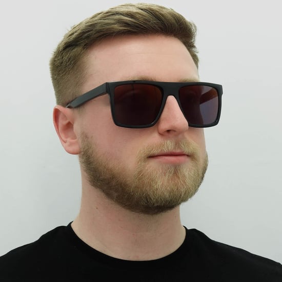 Hugo von Hugo Boss Square Mens Black Red Sunglasses - Image 6