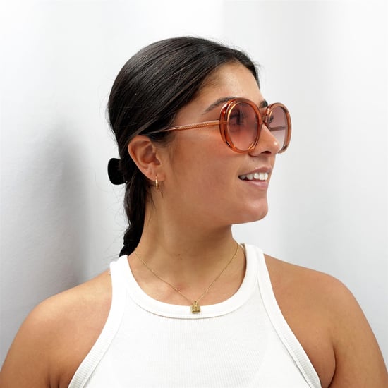 Chloe Oval Womens Transparent Dunkel Orange Orange Gradient CH0007S - Image 6