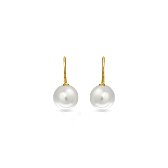 Luxenter Essential Ohrringe aus 925 Sterling Silber und weißer Perle mit 18 Karat Gelbgold - Image 1