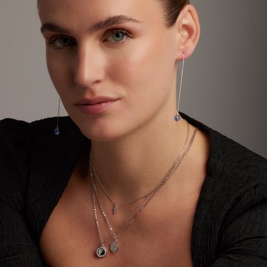 Luxenter, Ohrringe aus 925er Sterlingsilber und aquamarinblauem Hydrothermalquarz, rhodiniert - Image 2