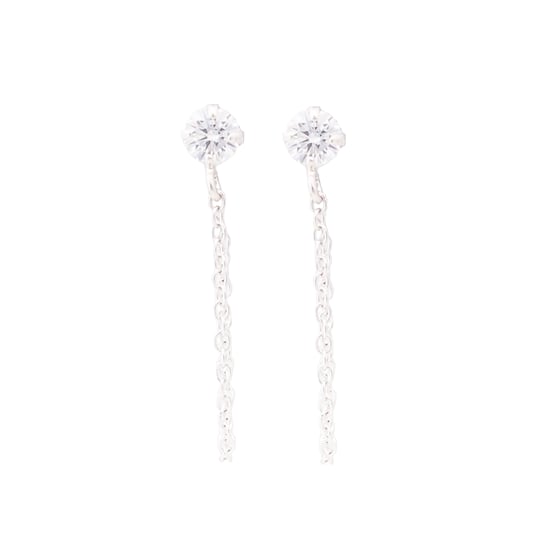 Luxenter Sterling Silber 925 Ohrringe mit rhodiniertem Brillant Zirkonia - Essential - Image 1