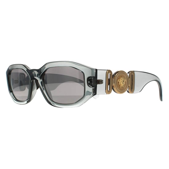 Versace Rectangle Unisex Transparent Grau Licht Grau Silber Spiegel VE4361 Sonnenbrille - Image 2